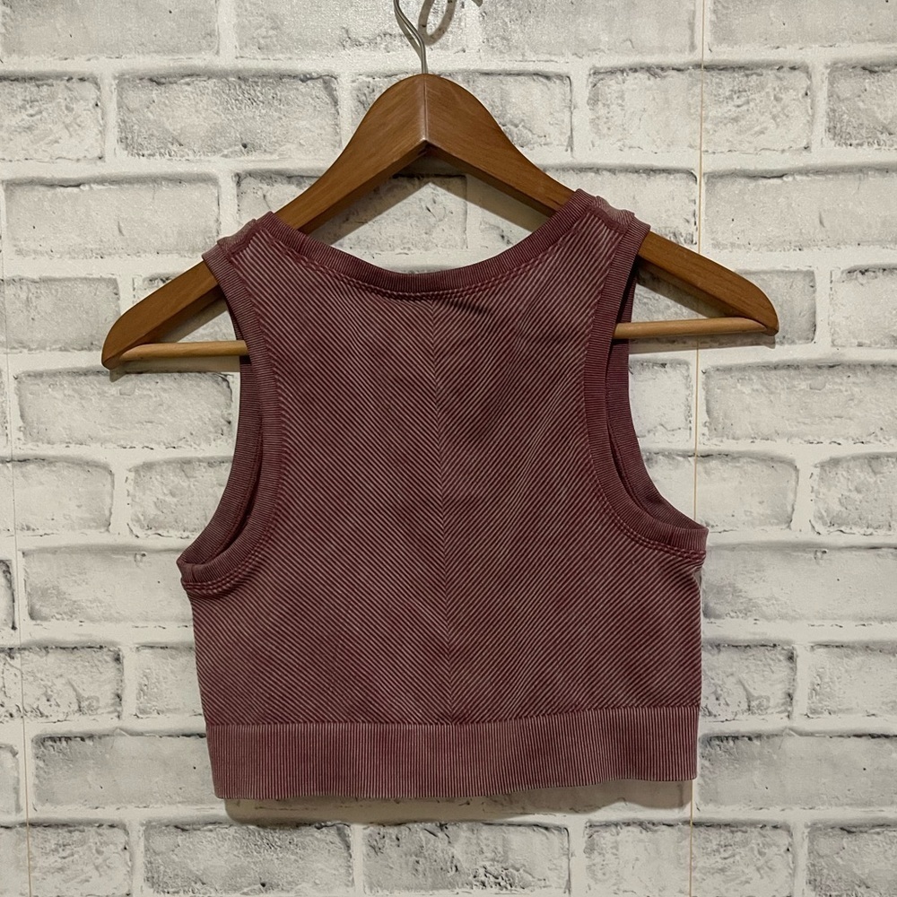 Offline by Aerie recharge least support crop top bra maroon stone Large - Picture 2 of 4